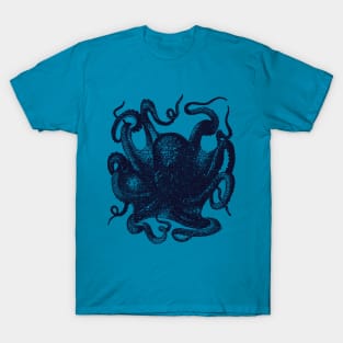 Retro Octopus Illustration T-Shirt